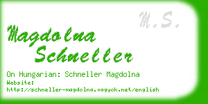 magdolna schneller business card
